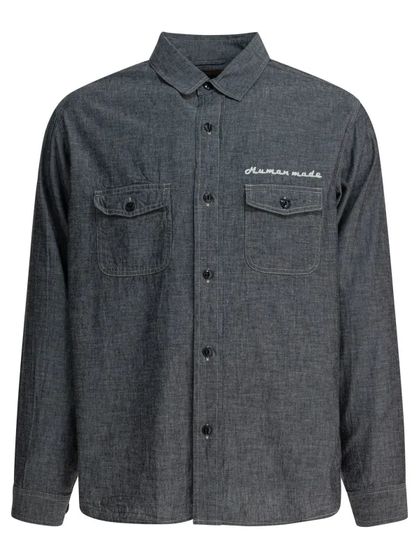 Chambray Shirt Shirts Grey sold by Wanan Luxury