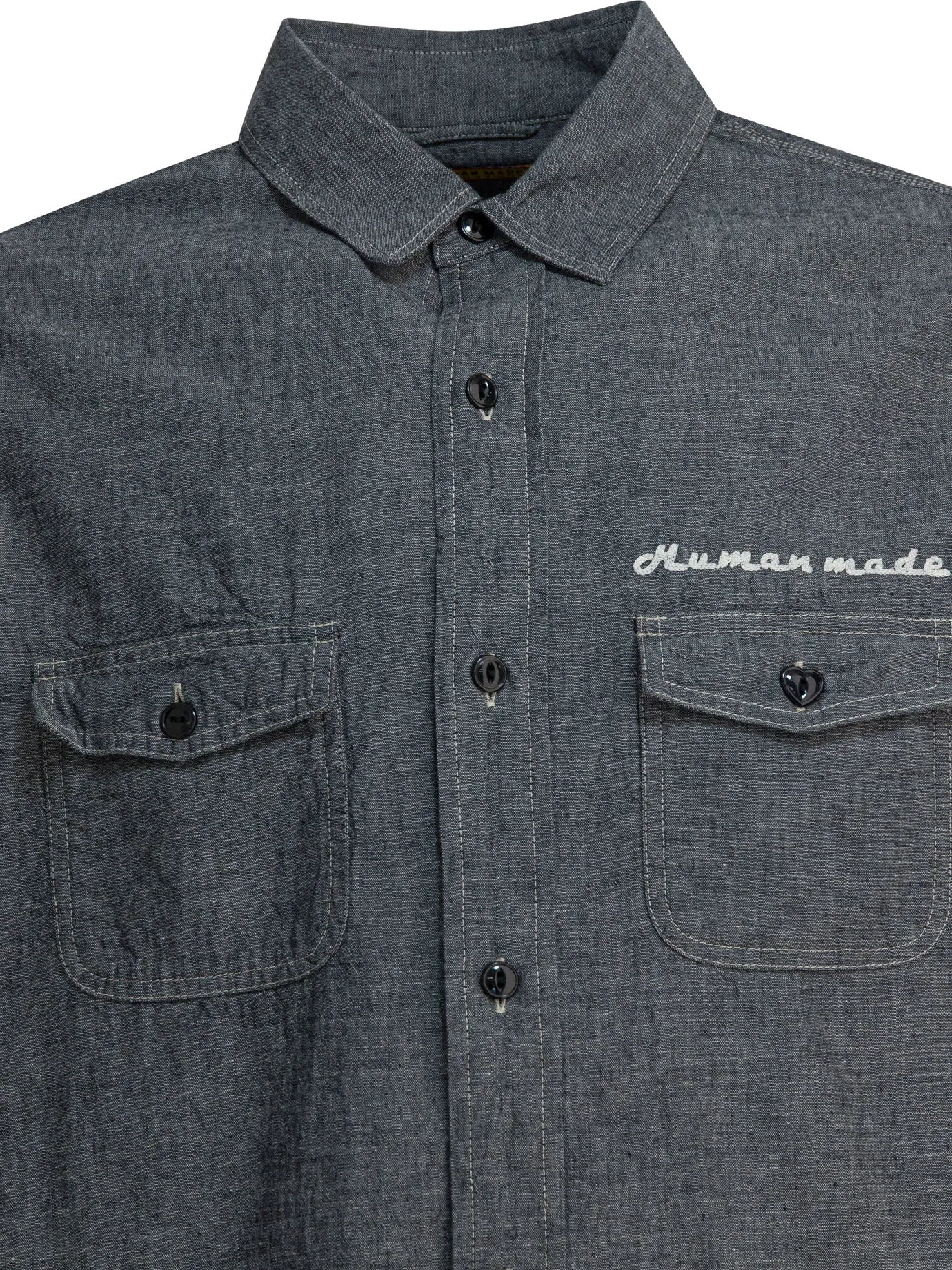 Chambray Shirt Shirts Grey sold by Wanan Luxury product image thumbnail 3
