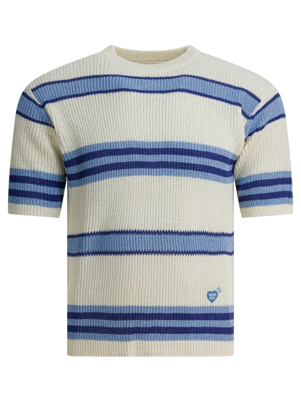 Short-Sleeved Knit Knitwear Blue sold by Wanan Luxury