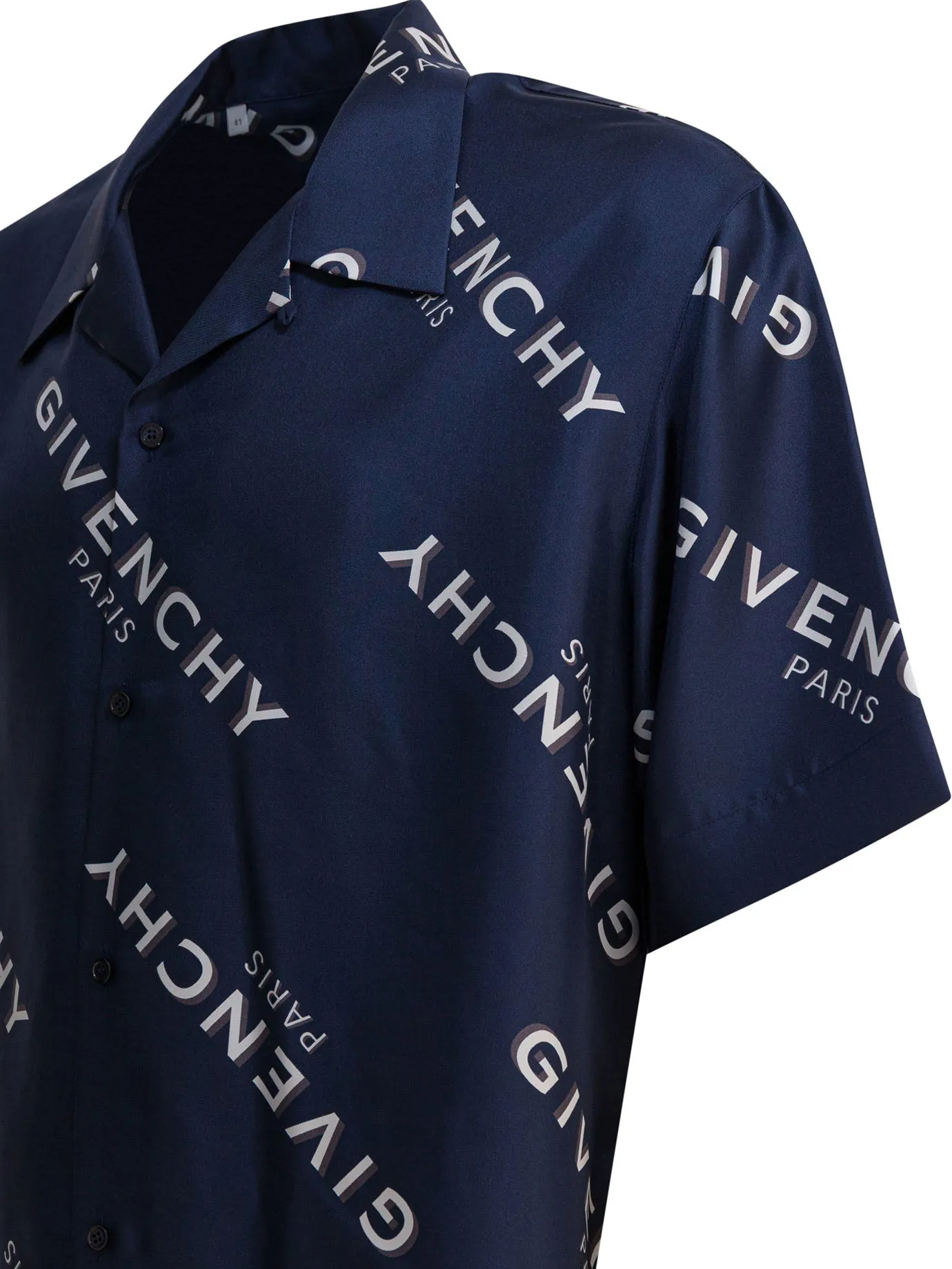 Silk Bowling Shirt Shirts Blue sold by Wanan Luxury product image thumbnail 4