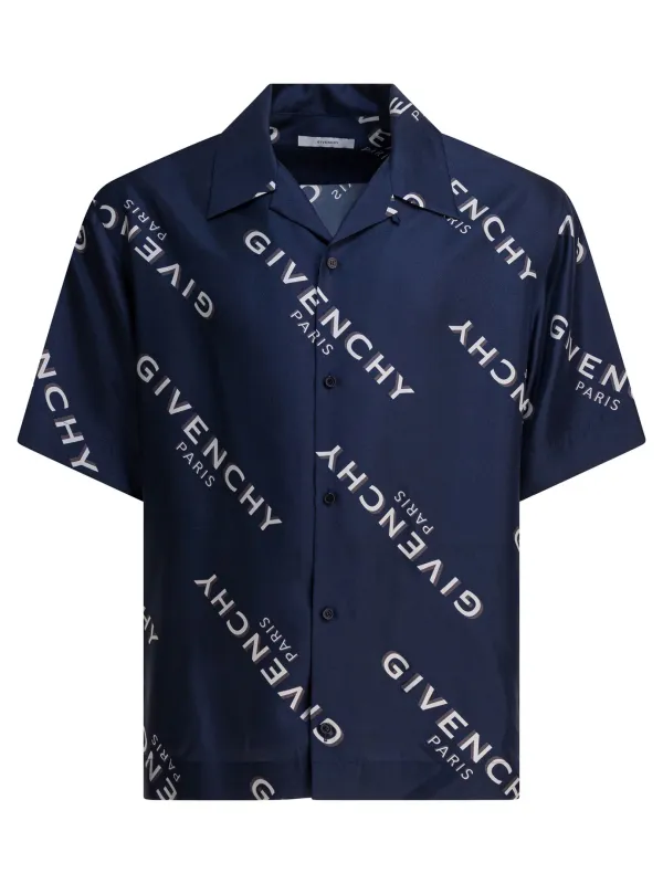 Silk Bowling Shirt Shirts Blue sold by Wanan Luxury