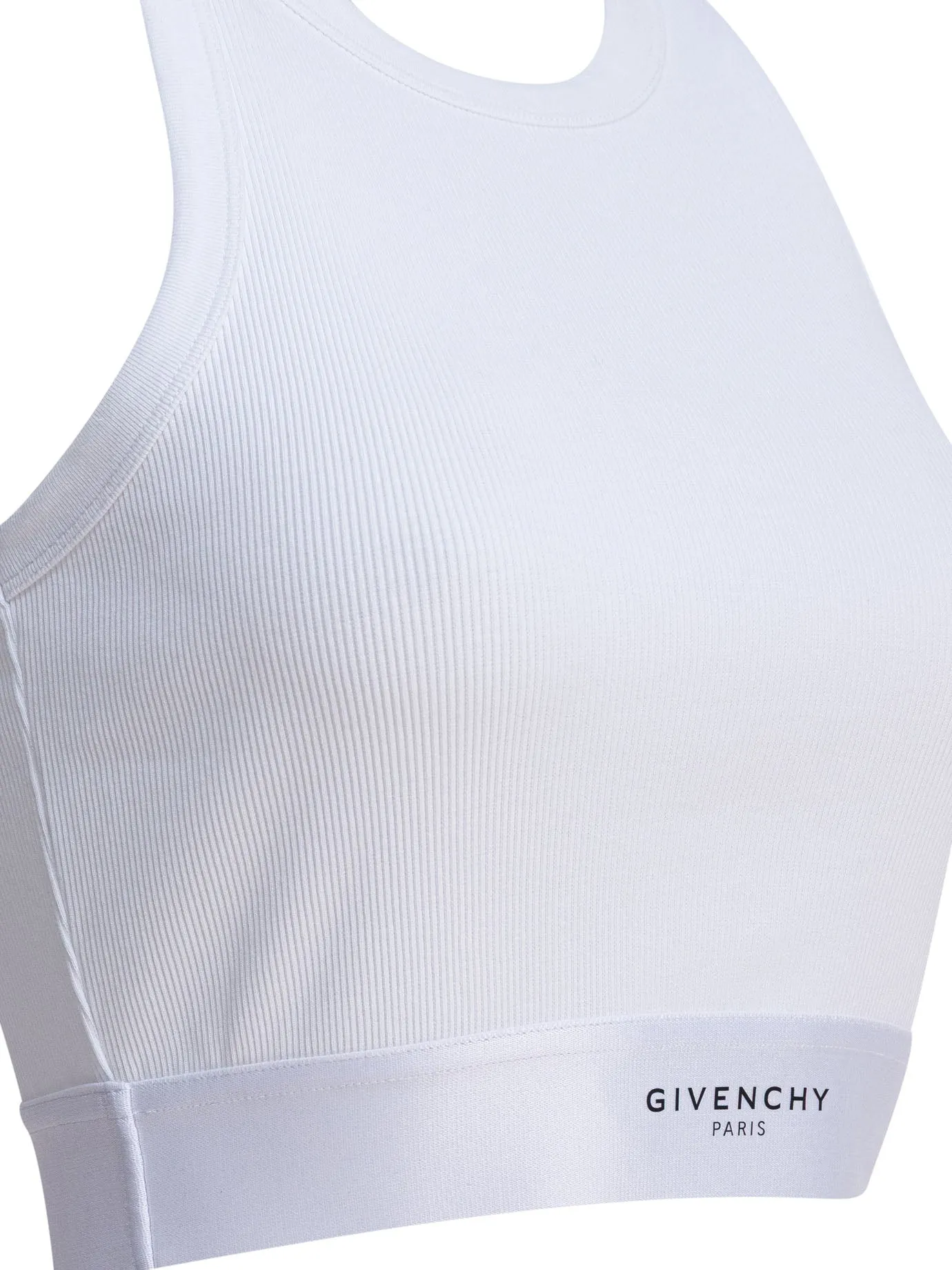 Cropped Tank Top With Logo Tops White sold by Wanan Luxury product image thumbnail 4