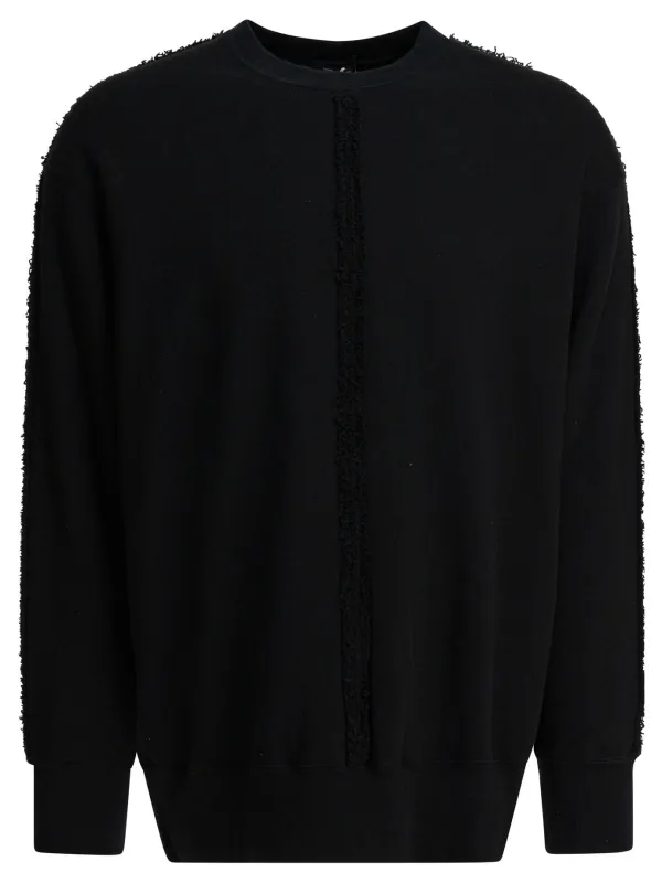 Cotton Crewneck Sweatshirt Sweatshirts Black made by Wanan Luxury