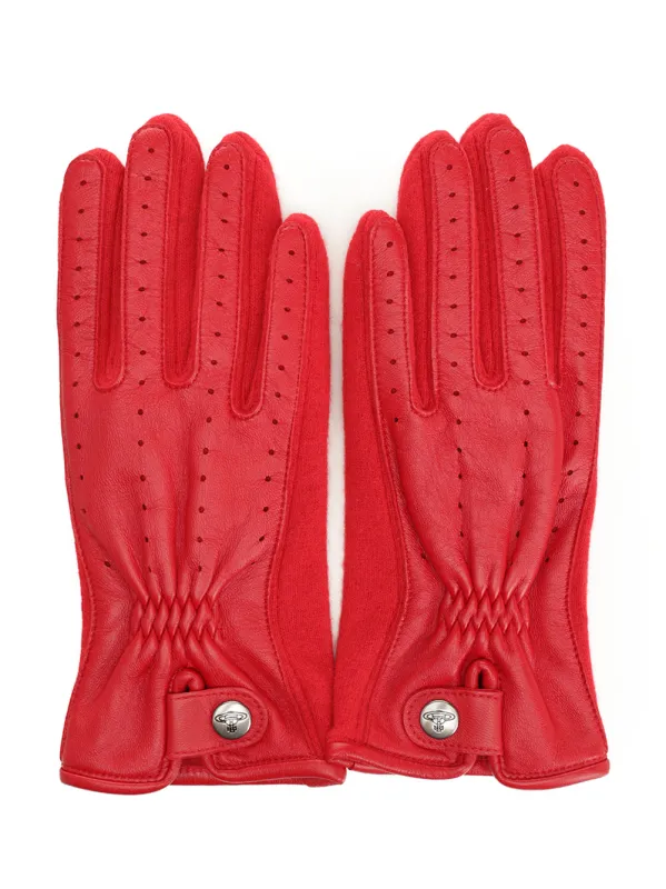 Leather Gloves Red sold by Wanan Luxury