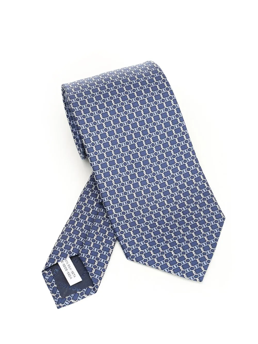 Vara Print Silk Tie Ties And Bow Ties Blue sold by Wanan Luxury