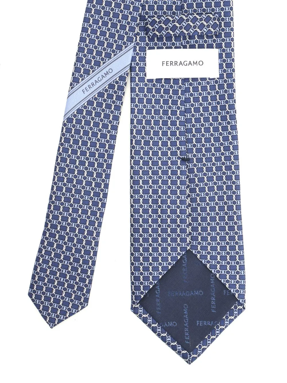 Vara Print Silk Tie Ties And Bow Ties Blue sold by Wanan Luxury product image thumbnail 2