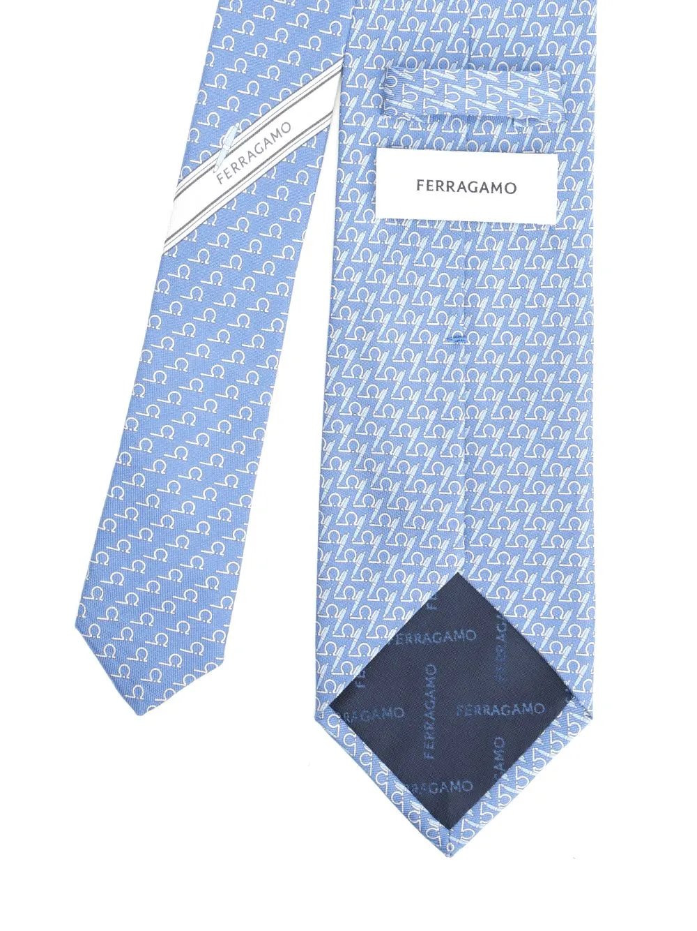 Writer Print Silk Tie Ties And Bow Ties Light Blue sold by Wanan Luxury product image thumbnail 2