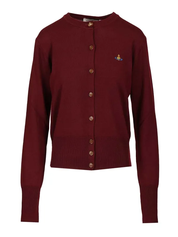 Bea Cardigan Knitwear Bordeaux sold by Wanan Luxury
