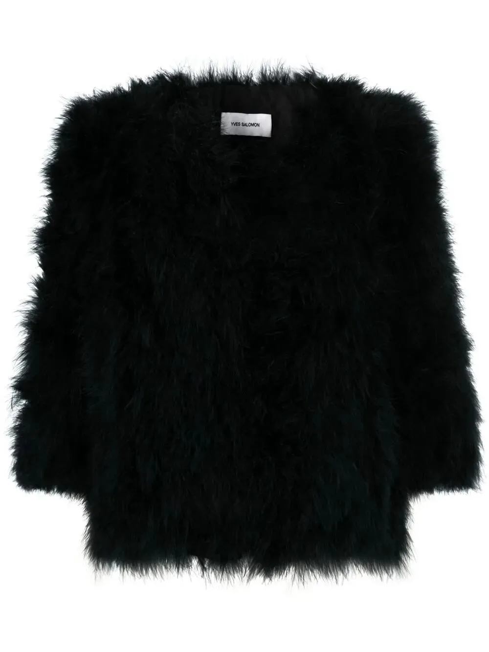 3/4 Sleeves Short Feather Jacket sold by Wanan Luxury