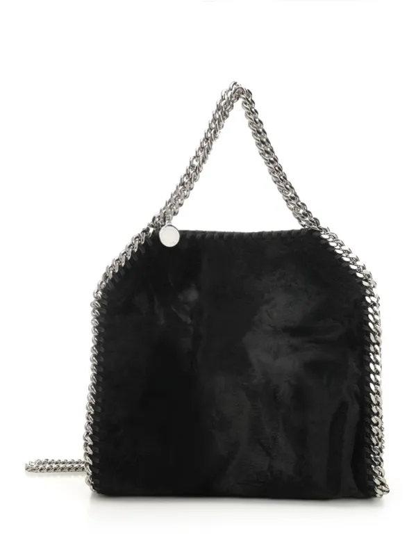 Mini Falabella Brushed Velvet Tote Bag Crossbody Bags Black sold by Wanan Luxury