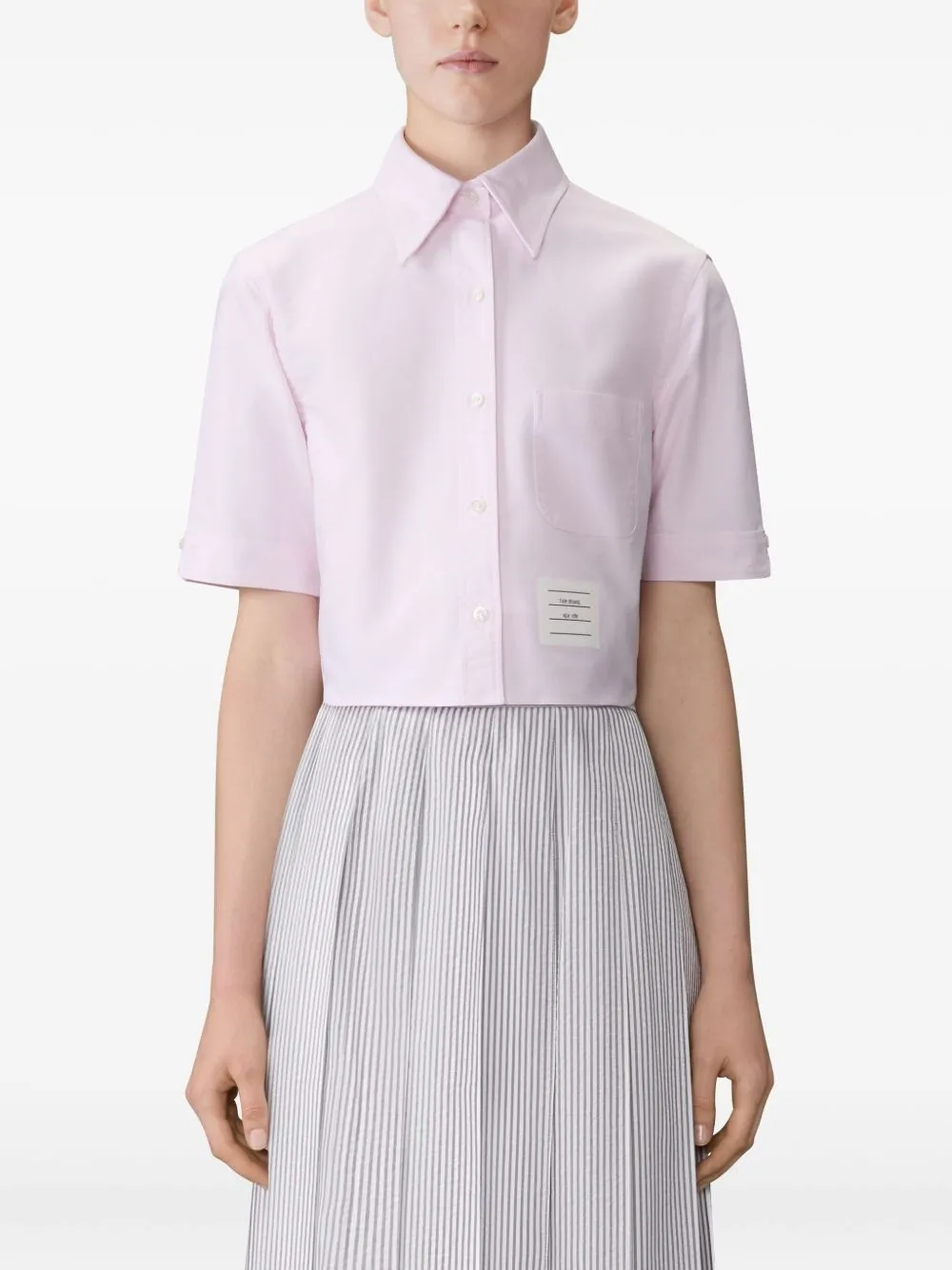 Cotton Cropped Shirt sold by Wanan Luxury product image thumbnail 4