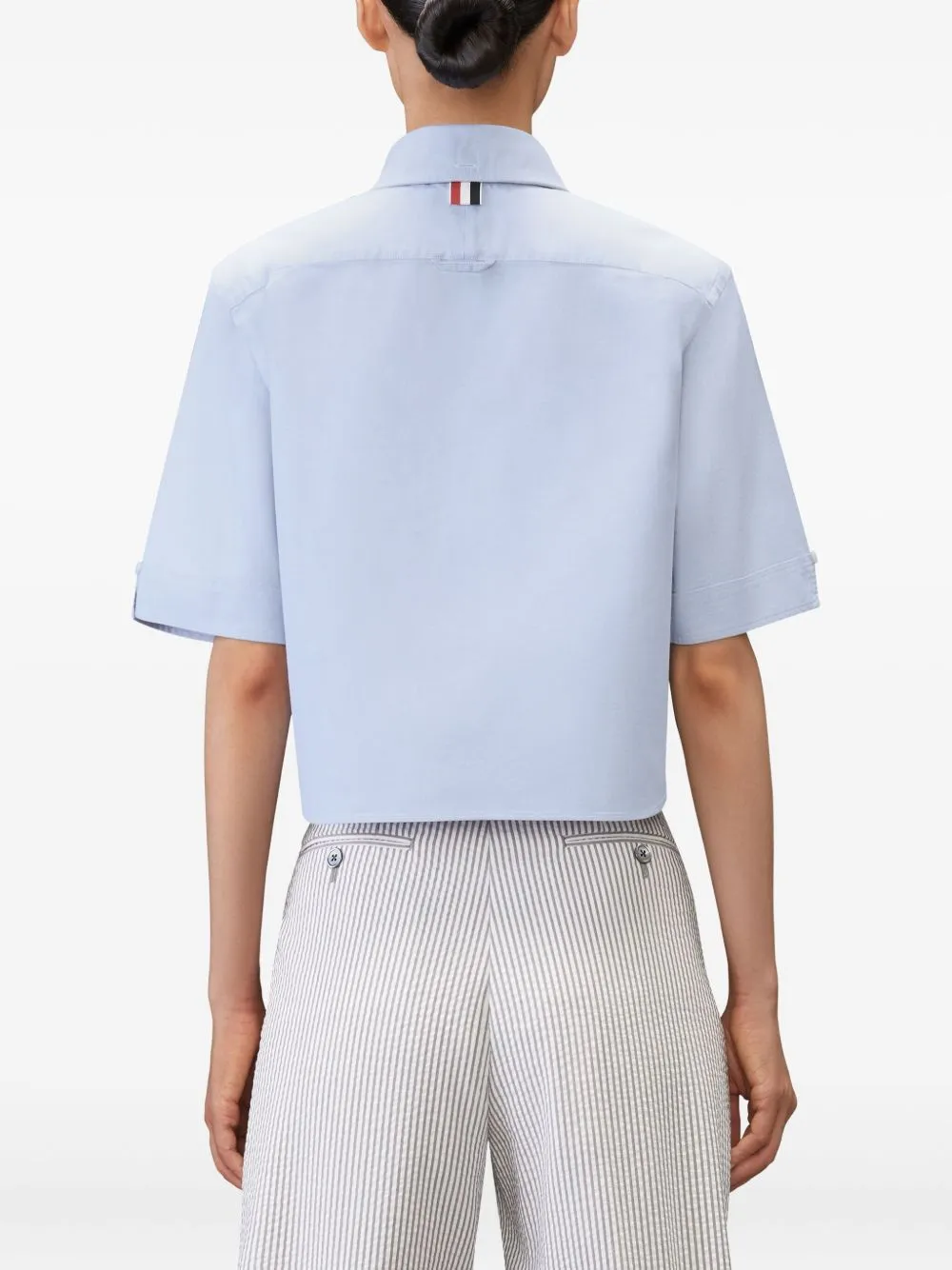 Cotton Cropped Shirt sold by Wanan Luxury product image thumbnail 3