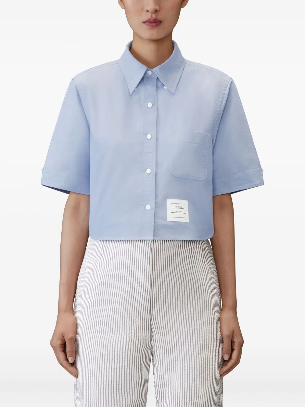 Cotton Cropped Shirt sold by Wanan Luxury product image thumbnail 2