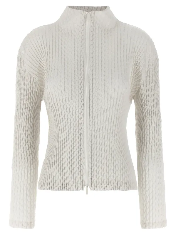 Sleek Pleats Sweaters And Cardigans White sold by Wanan Luxury