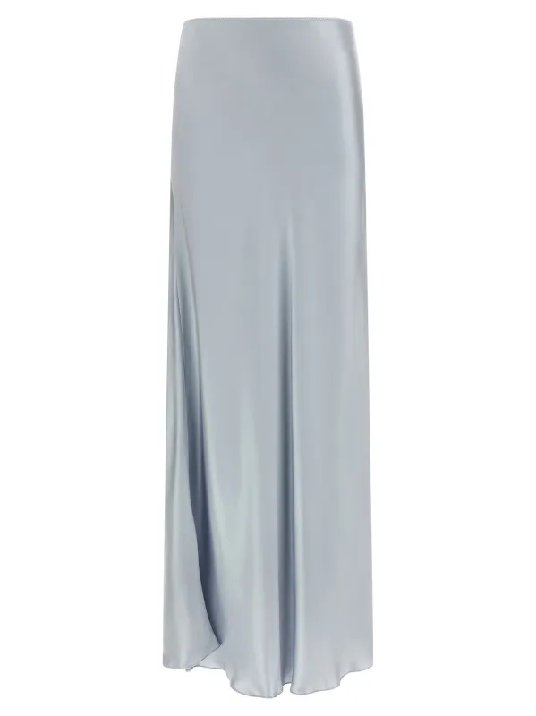 Satin Skirt Skirts Light Blue sold by Wanan Luxury
