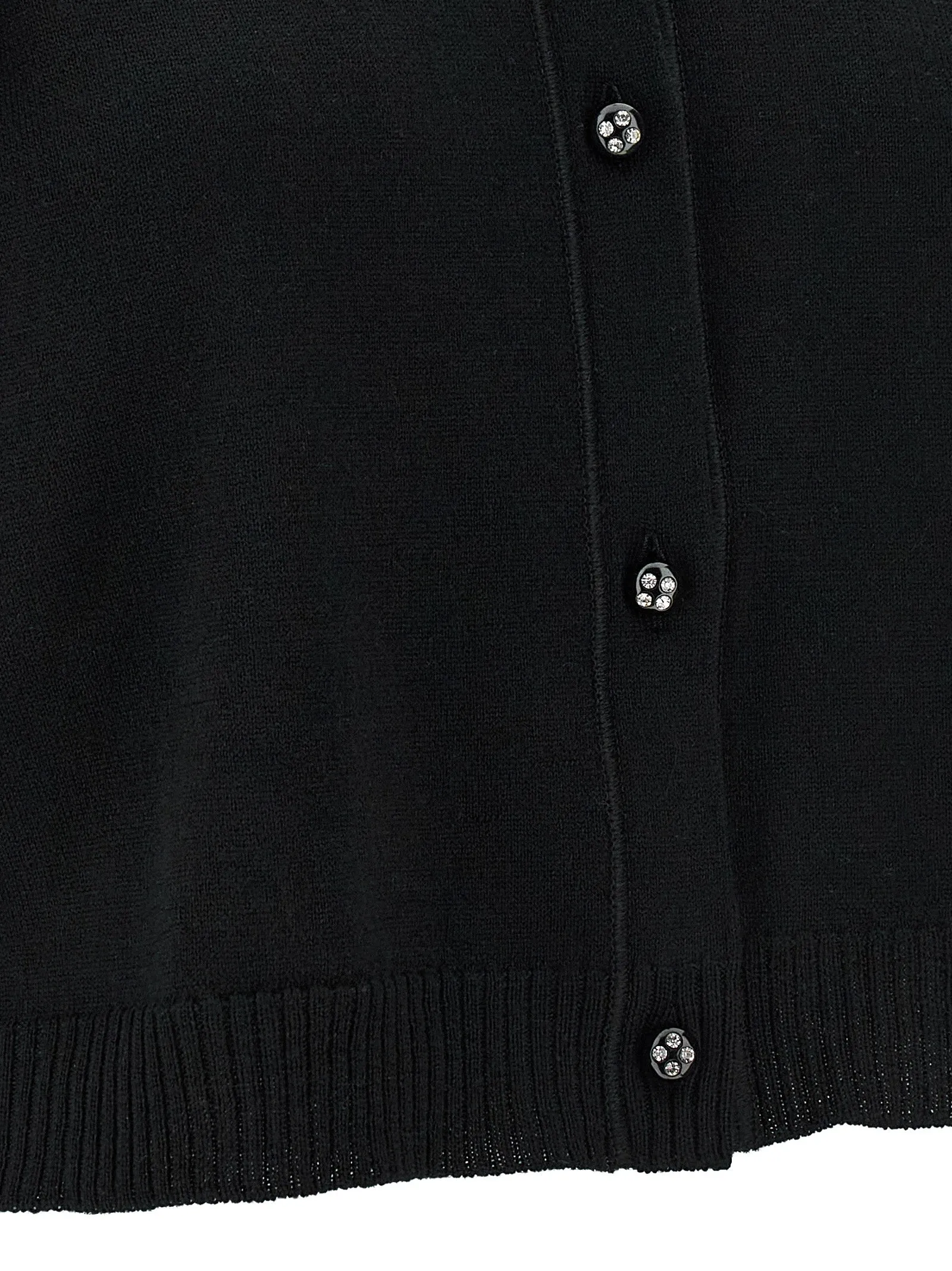 Valentino Garavani Feathered Knit Cardigan Sweaters And Cardigans Black sold by Wanan Luxury product image thumbnail 4