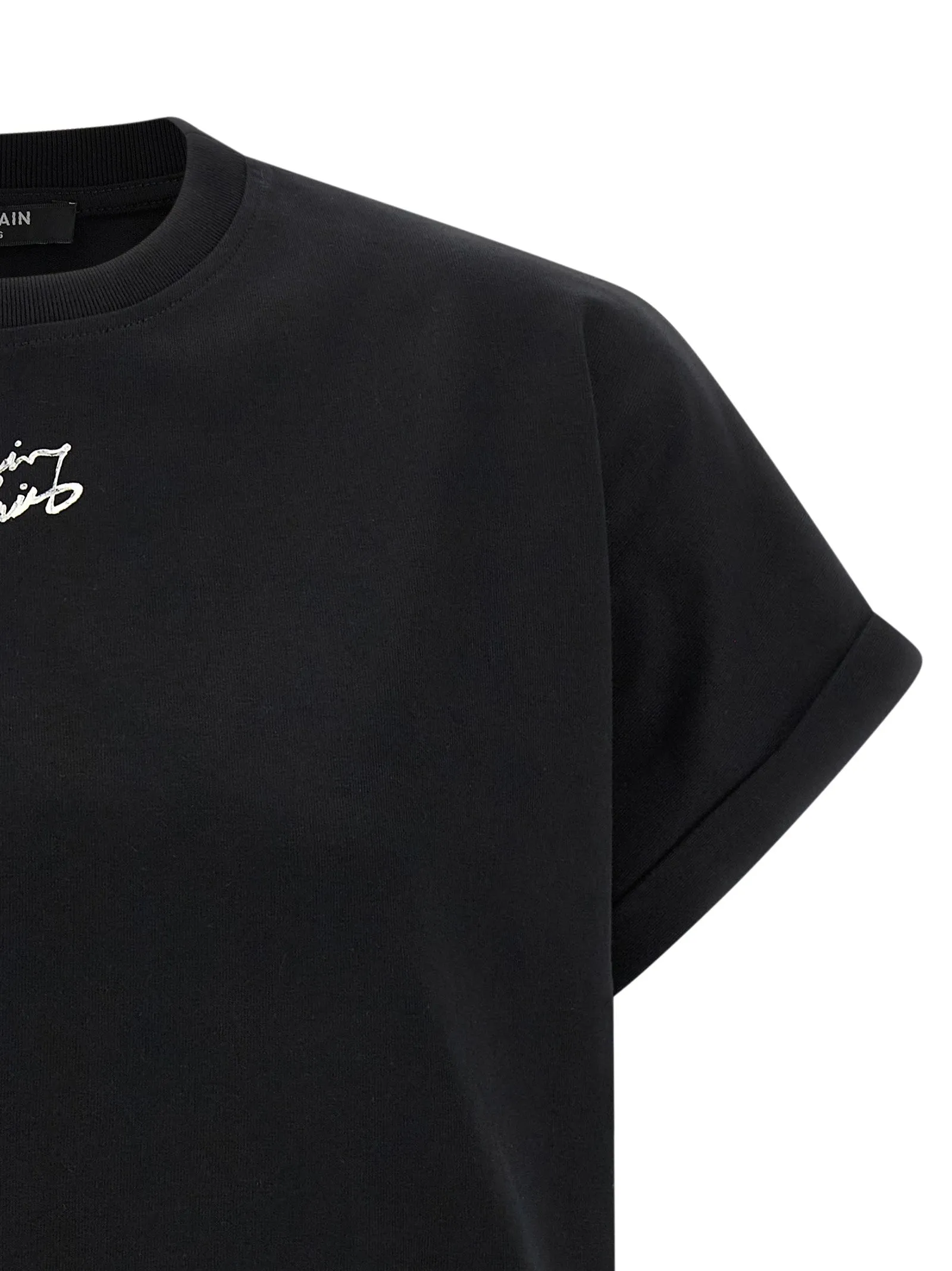 Cropped T-Shirt Black sold by Wanan Luxury product image thumbnail 3