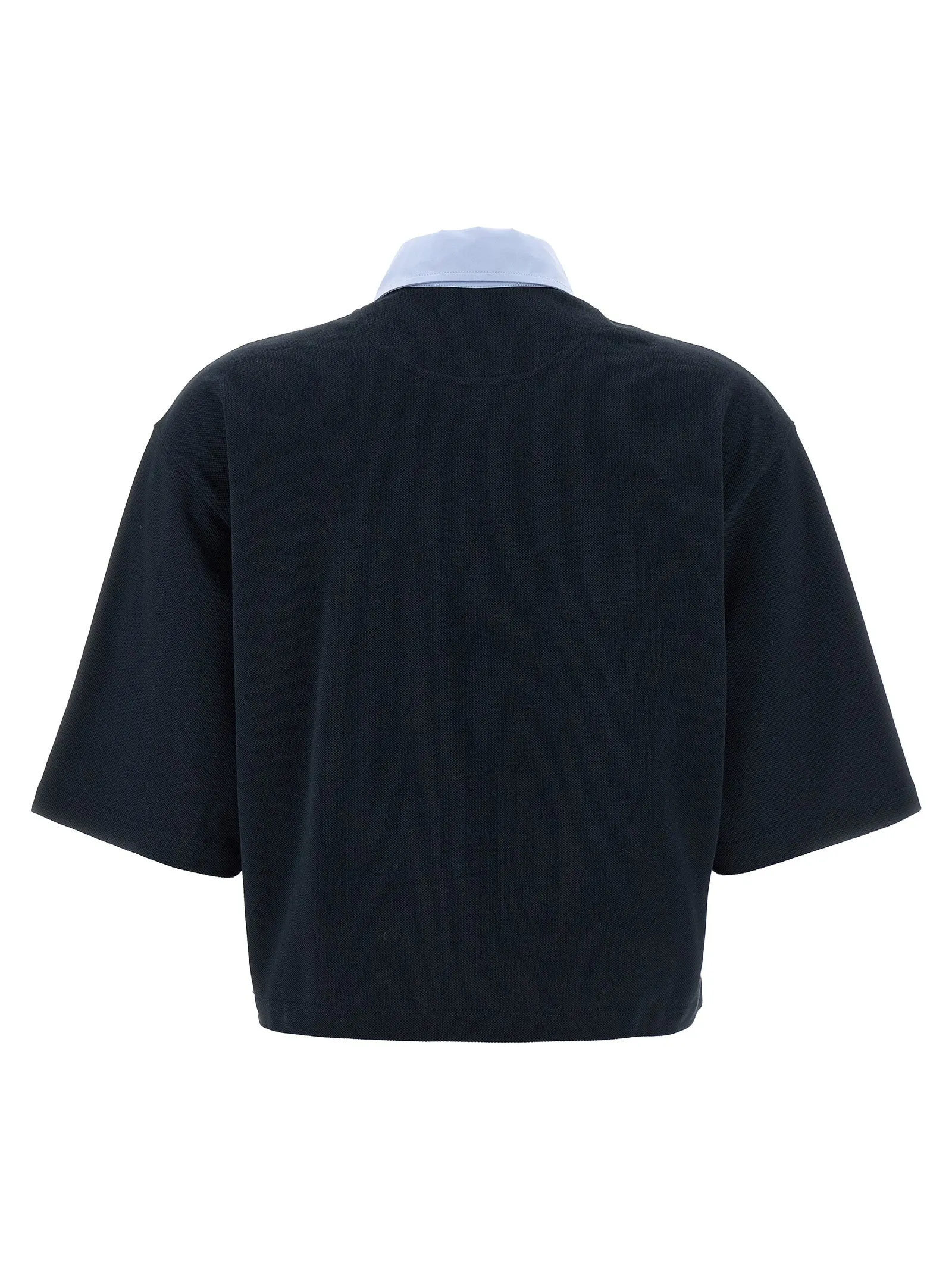 Cropped Piquet Polo Blue sold by Wanan Luxury product image thumbnail 2