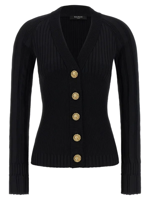 Button Cardigan Sweaters And Cardigans Black sold by Wanan Luxury