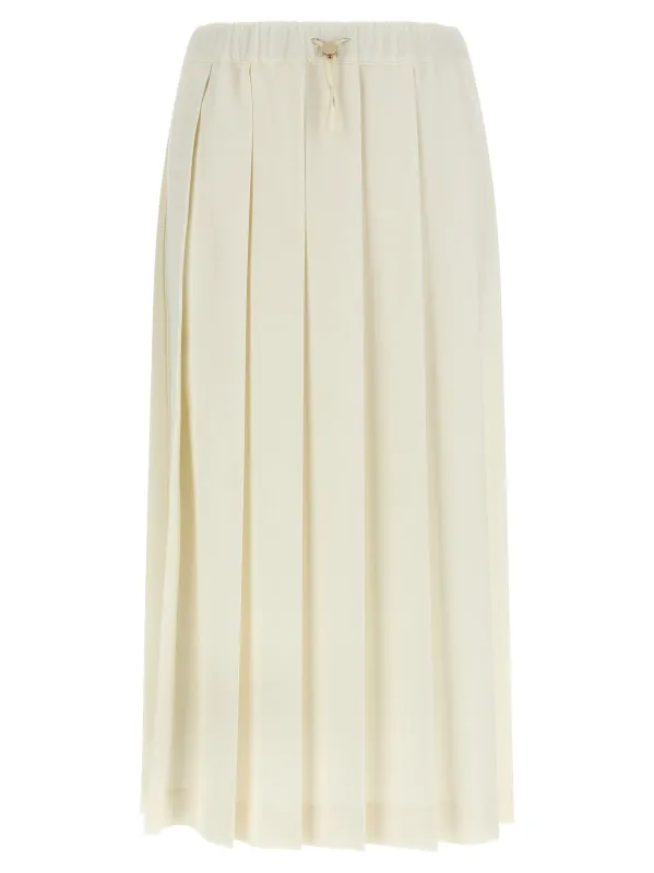 Pleated Skirt Skirts White sold by Wanan Luxury