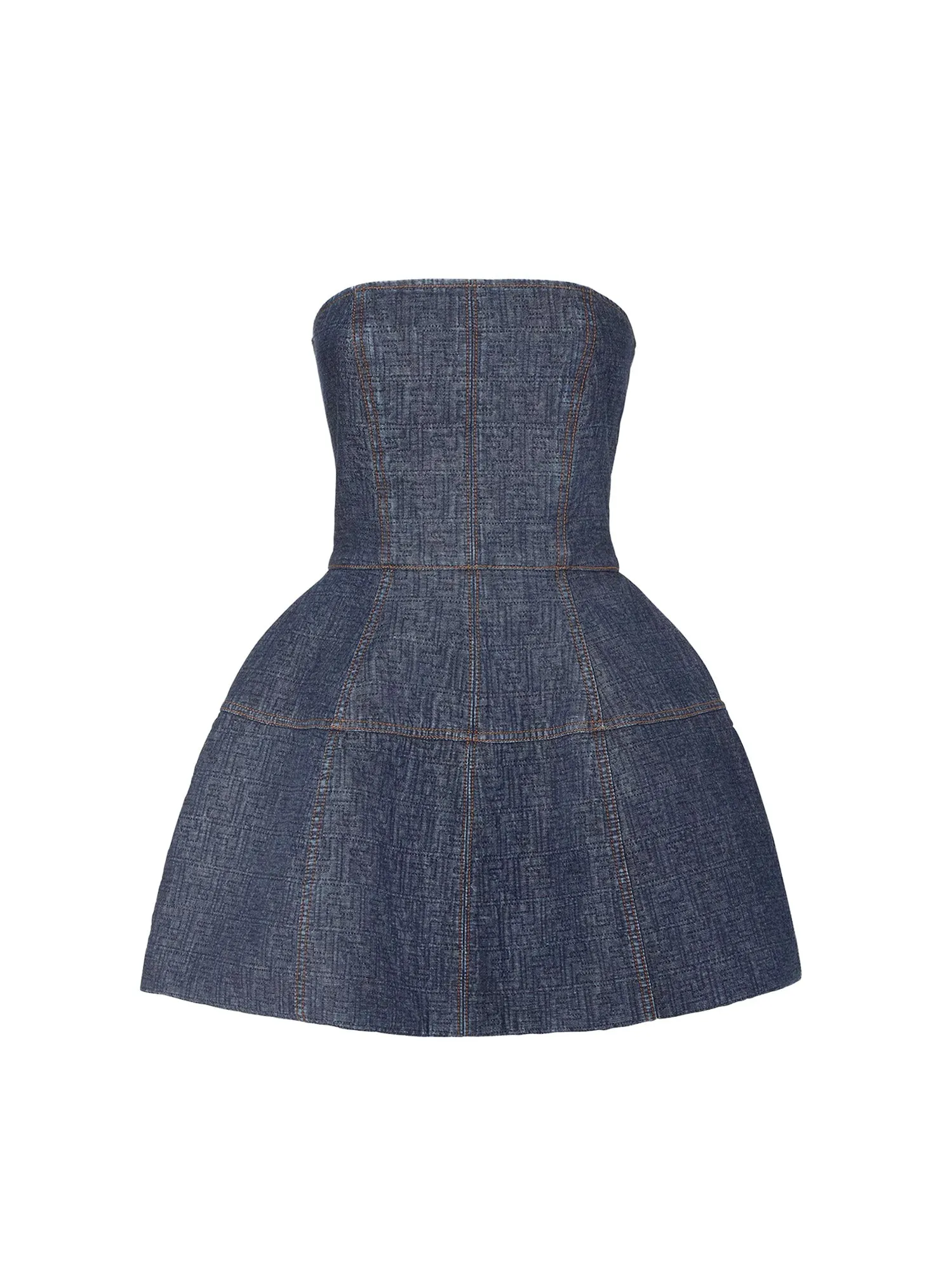 Padded Denim Mini Dress sold by Wanan Luxury