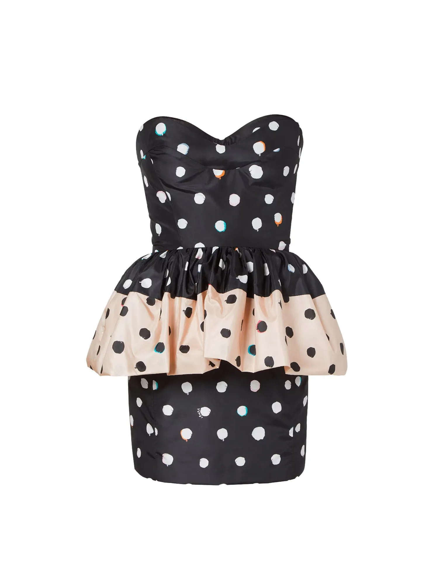 Falena Dots Taffeta' Bustier Dress sold by Wanan Luxury
