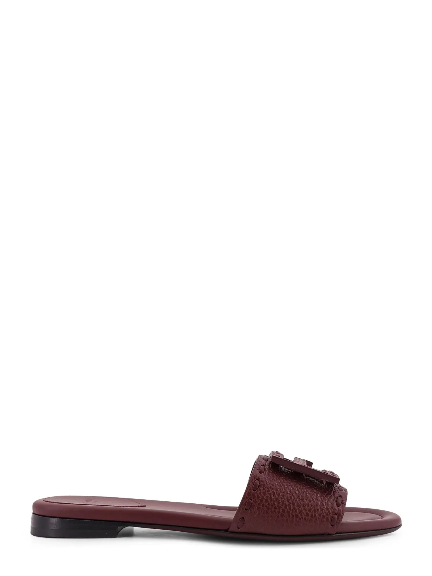 Low Leather Sandals With Embossed Ff Logo sold by Wanan Luxury