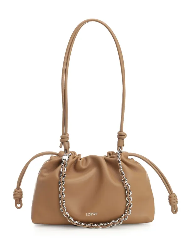 Flamenco Handbags Beige made by Loewe