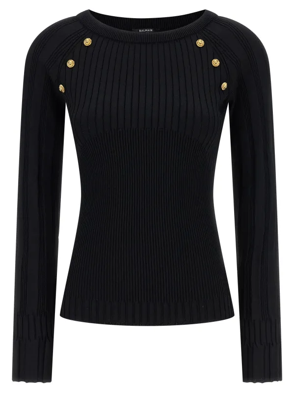 3 Buttons Sweater Sweaters And Cardigans Black sold by Wanan Luxury