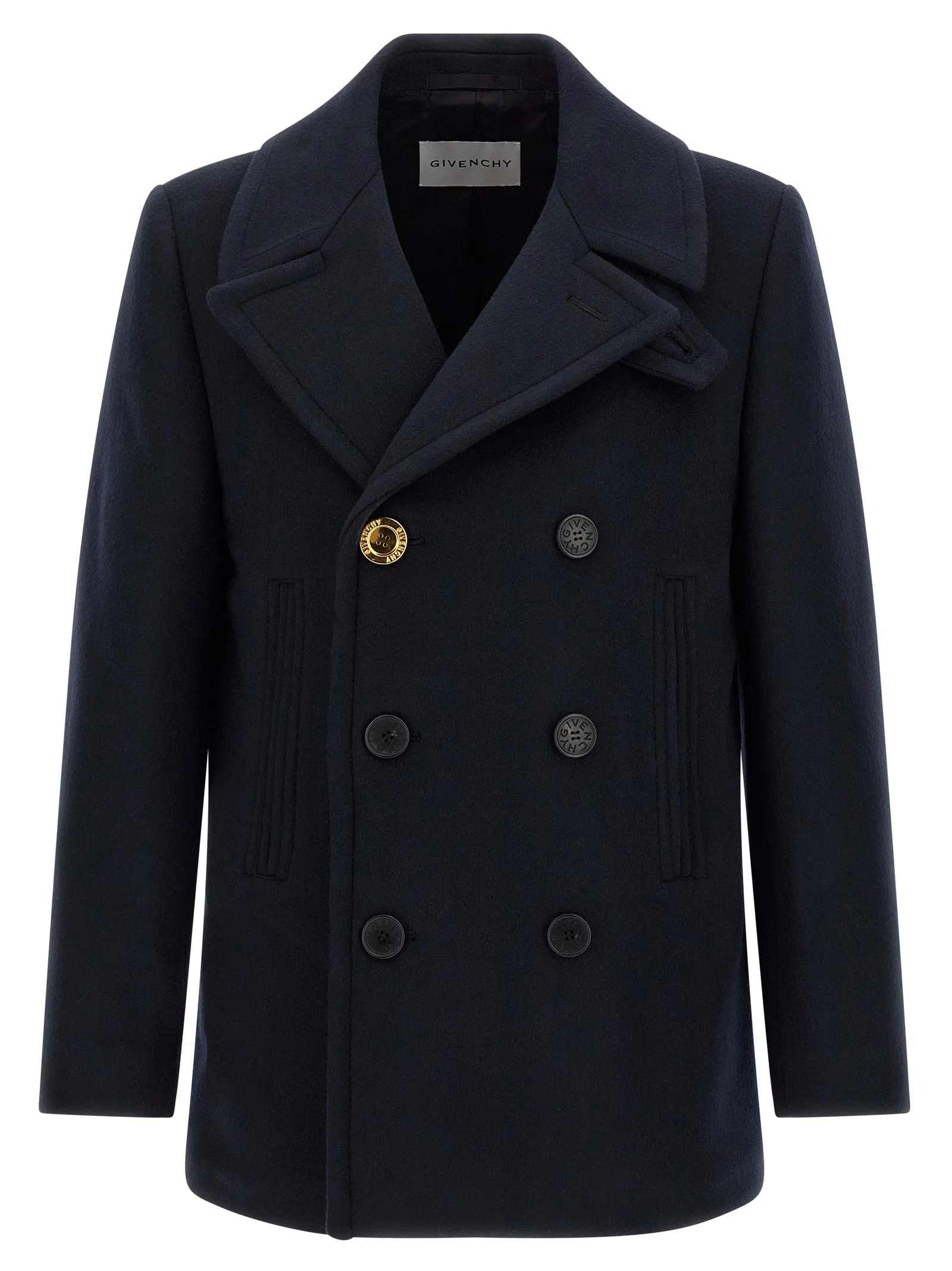 Double-Breasted Caban Coats And Trench Coats Blue sold by Wanan Luxury