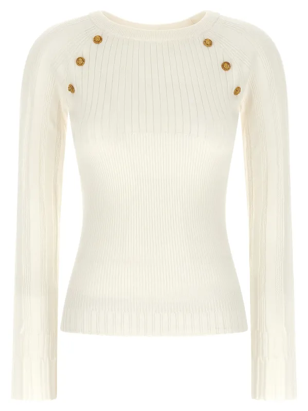 3 Buttons Sweater Sweaters And Cardigans White sold by Wanan Luxury