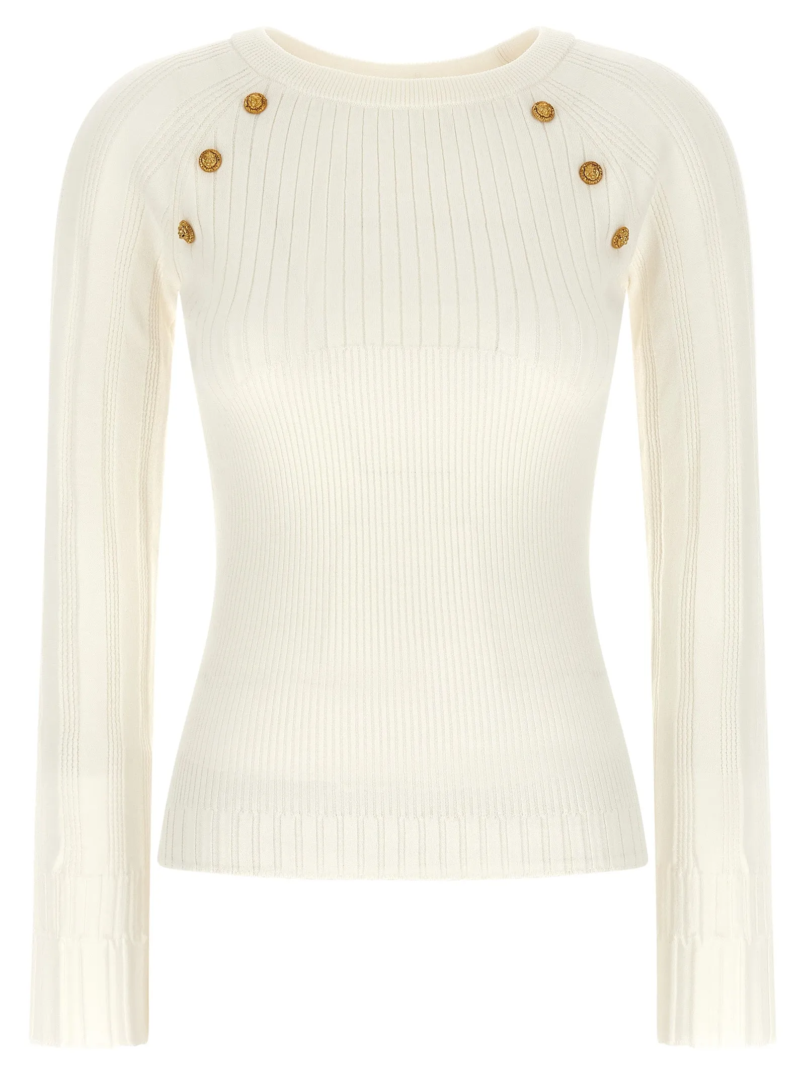 3 Buttons Sweater Sweaters And Cardigans White sold by Wanan Luxury