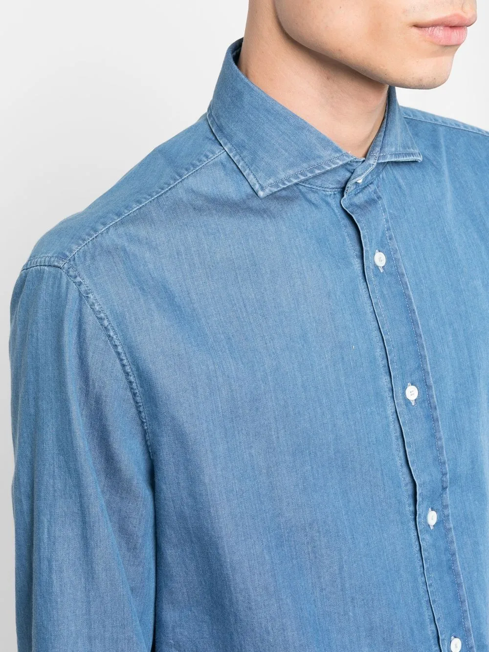 Denim Cotton Shirt sold by Wanan Luxury product image thumbnail 2