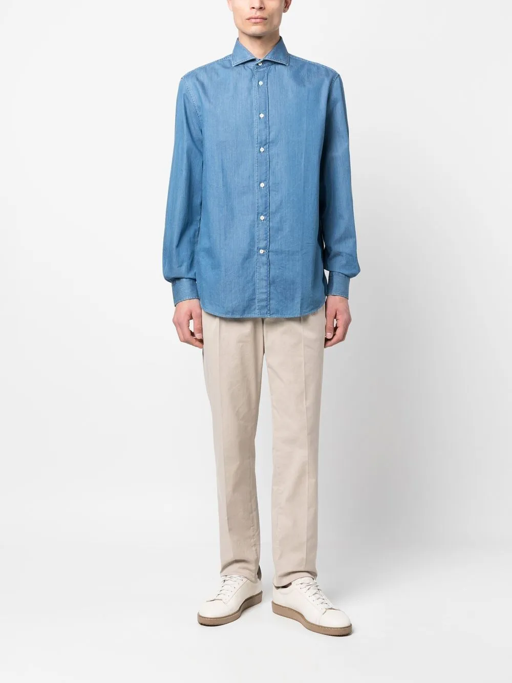 Denim Cotton Shirt sold by Wanan Luxury product image thumbnail 3