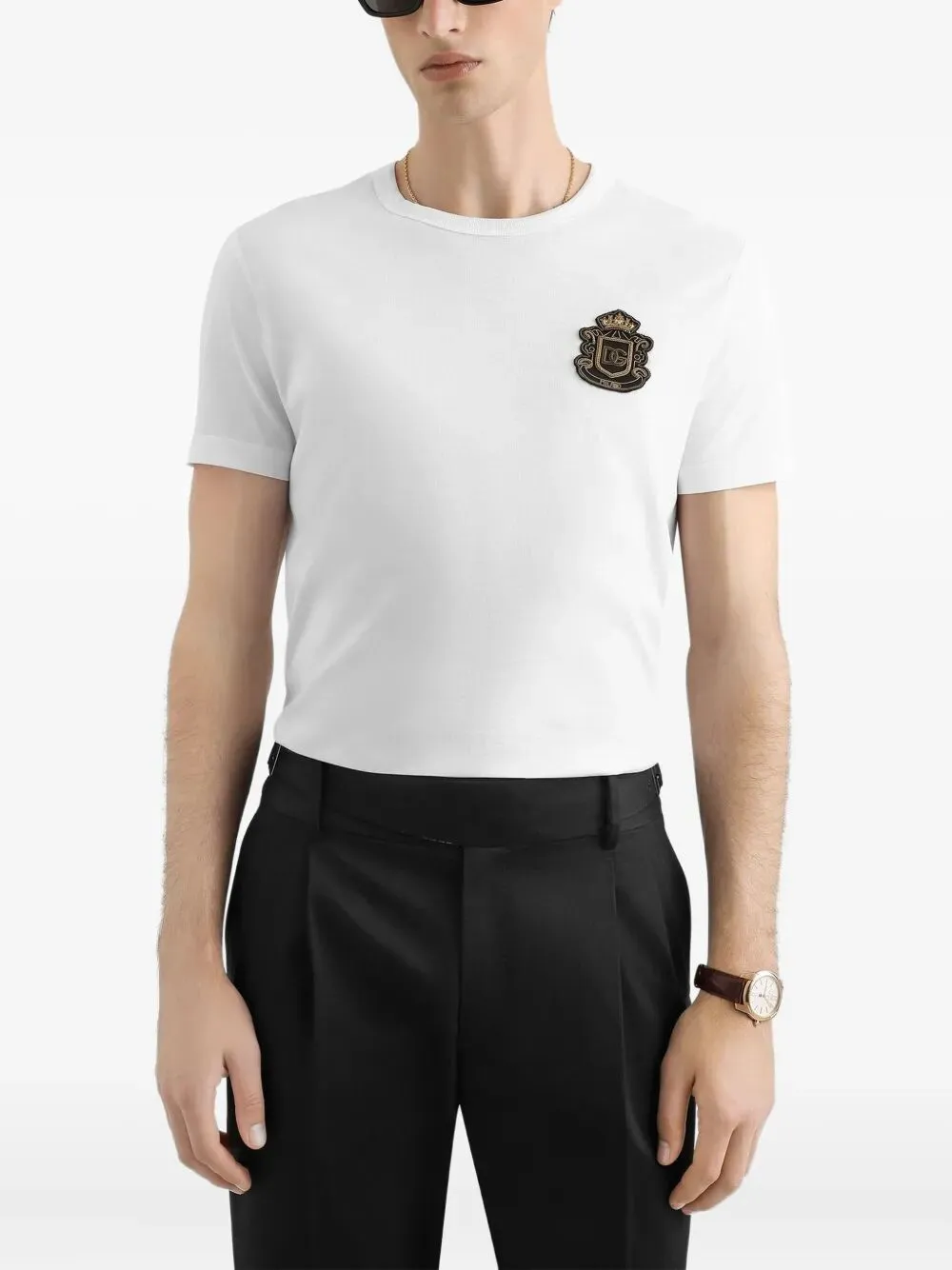 Cotton T-Shirt With Logo Crest sold by Wanan Luxury product image thumbnail 5