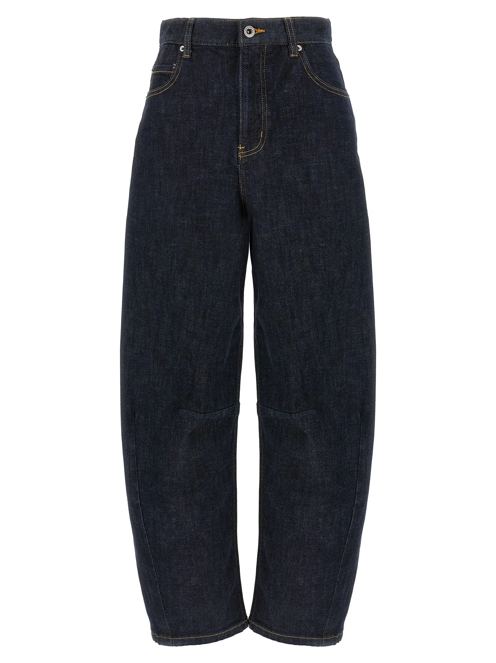 Indigo Barrel Leg Jeans Blue sold by Wanan Luxury