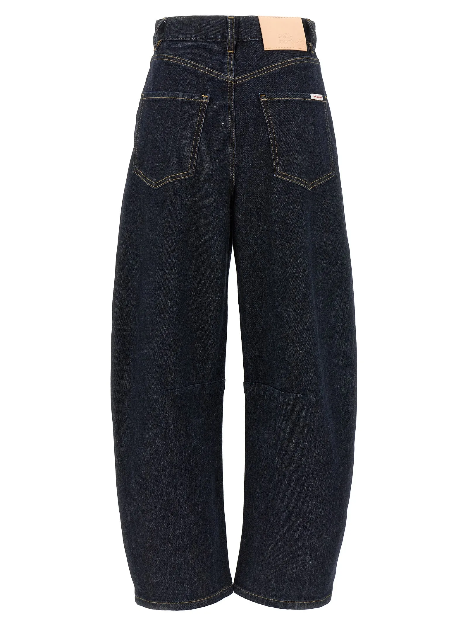 Indigo Barrel Leg Jeans Blue sold by Wanan Luxury product image thumbnail 2