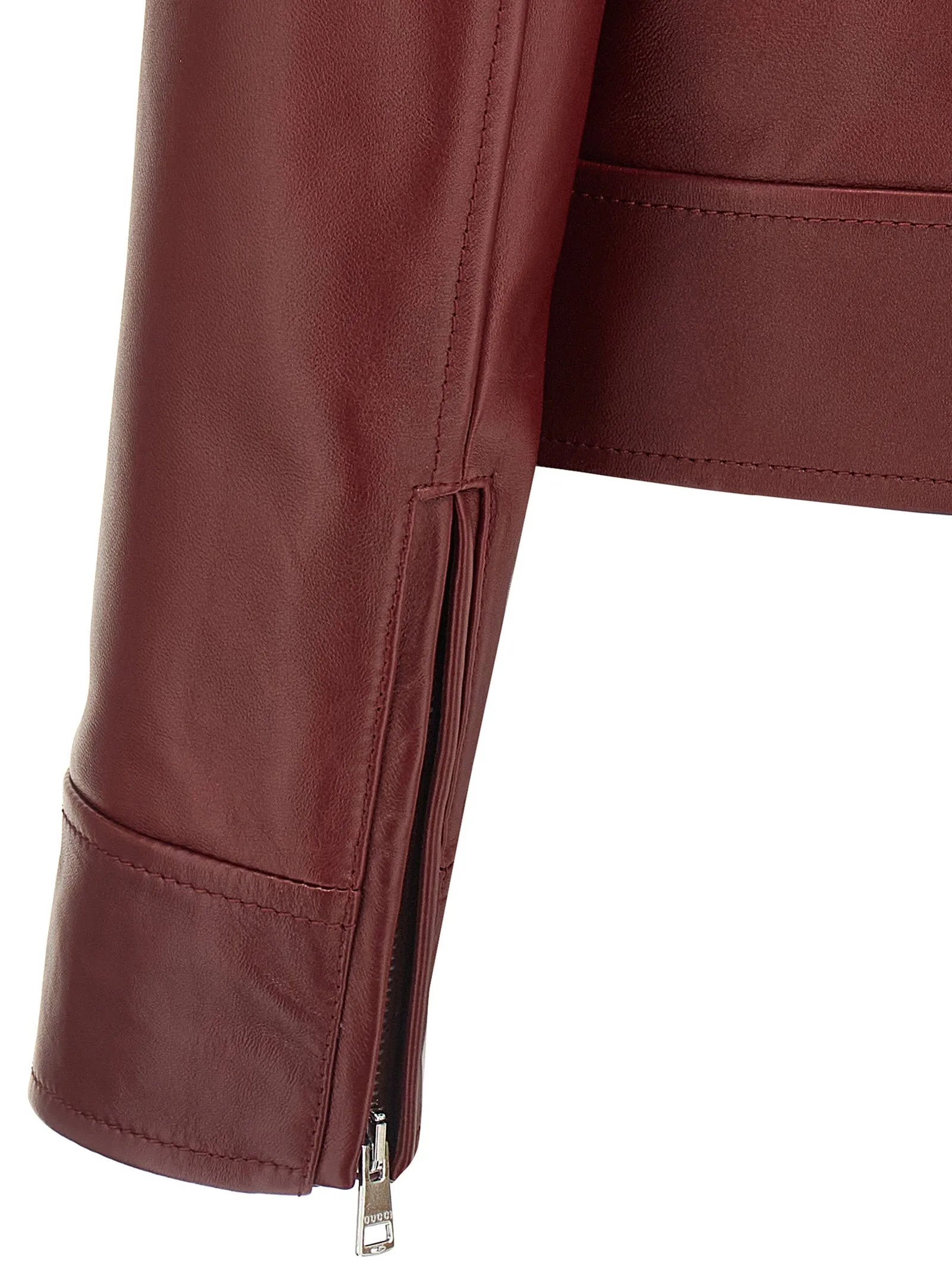 Leather Biker Jacket Puffer Jackets Brown sold by Wanan Luxury product image thumbnail 4