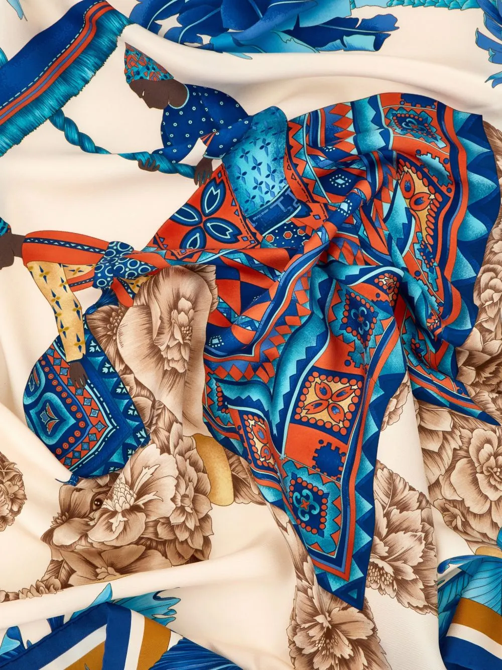 Printed Silk Foulard sold by Wanan Luxury product image thumbnail 3
