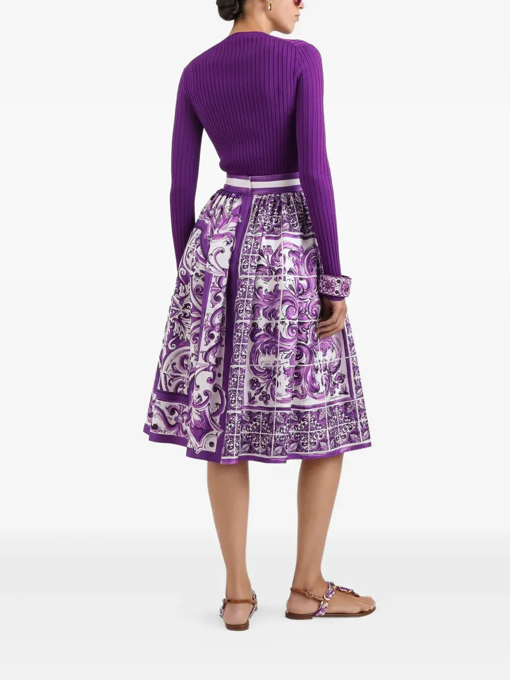 Silk Midi Skirt sold by Wanan Luxury product image thumbnail 4