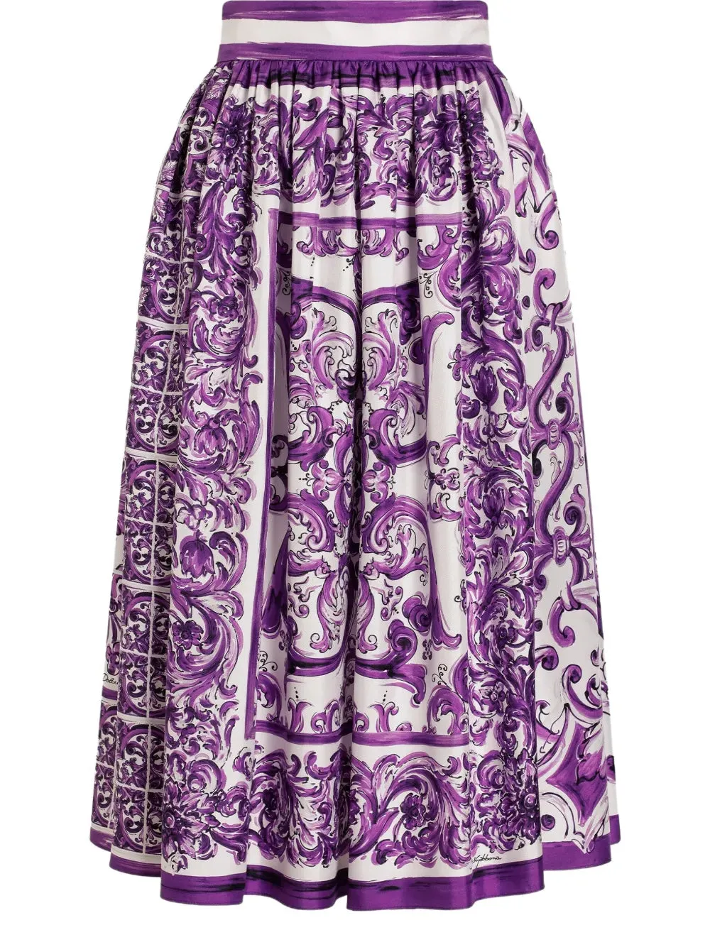Silk Midi Skirt sold by Wanan Luxury