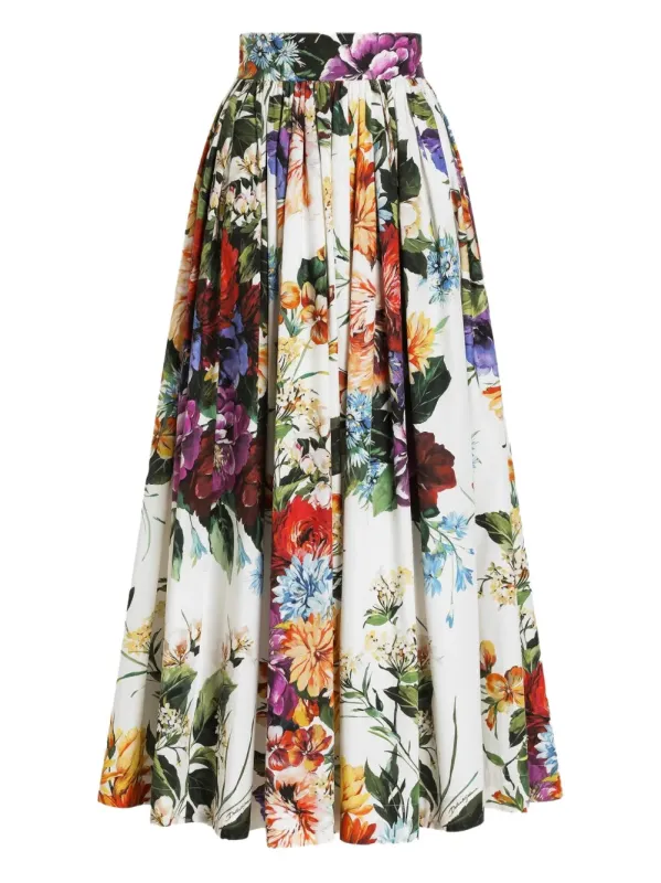 Long Floral Skirt sold by Wanan Luxury