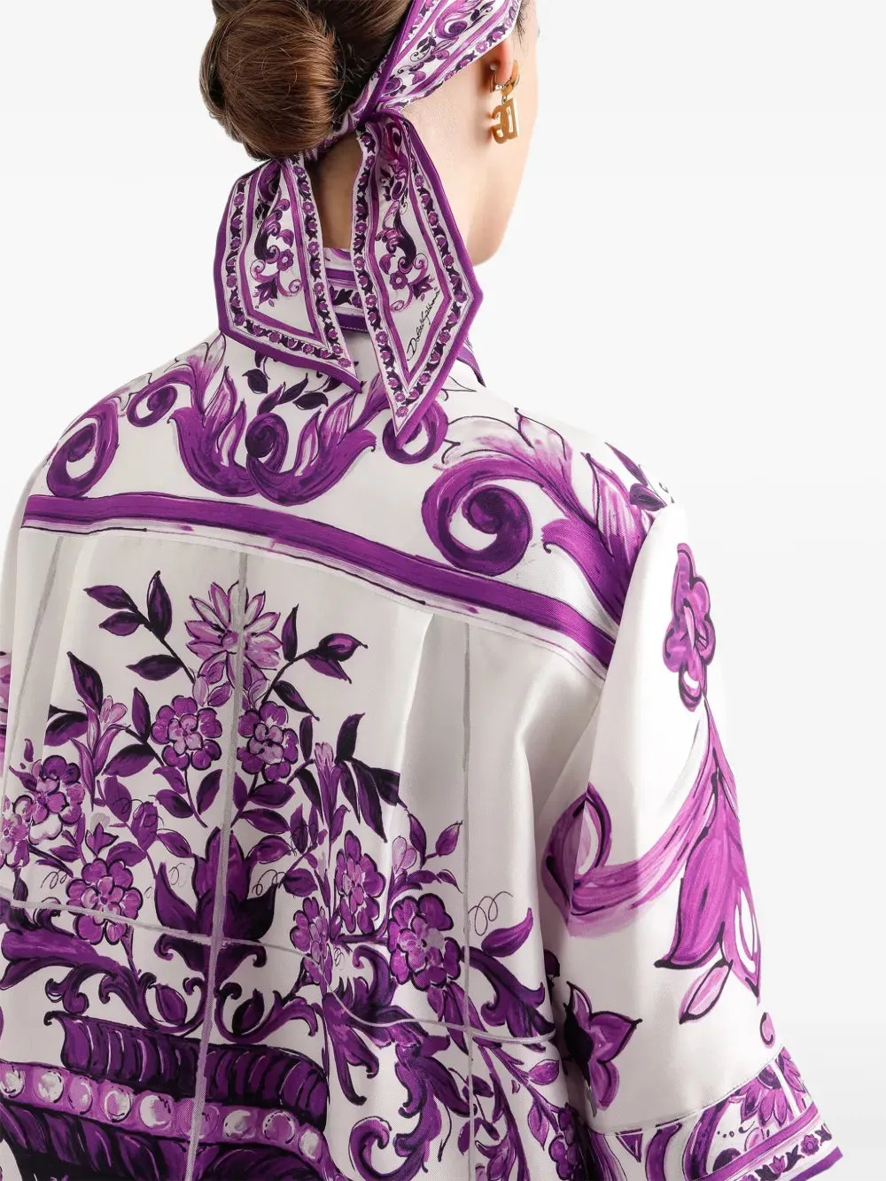 Majolica Print Shirt sold by Wanan Luxury product image thumbnail 5