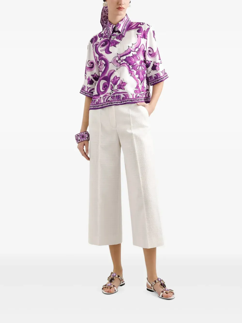 Majolica Print Shirt sold by Wanan Luxury product image thumbnail 2