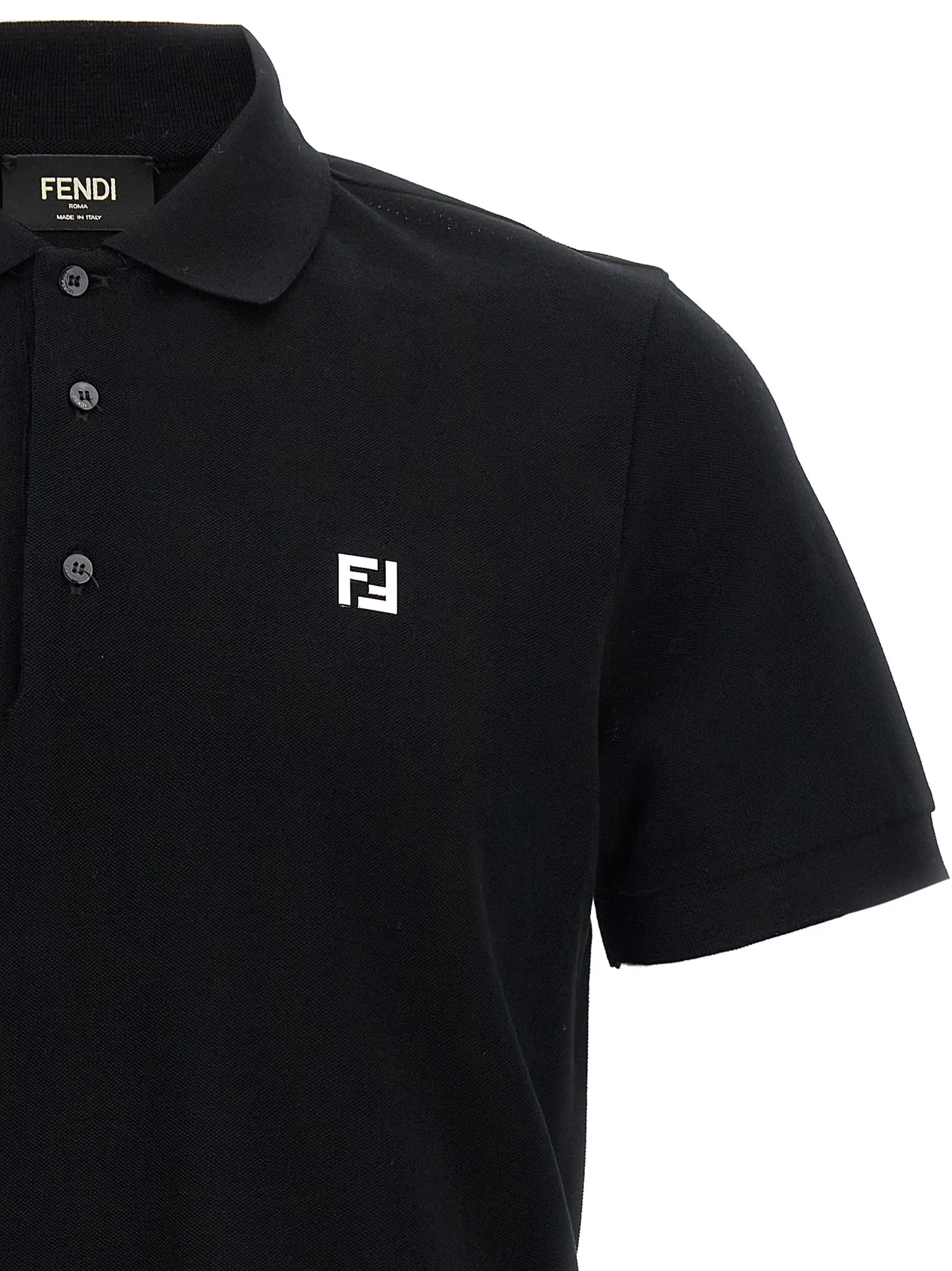 Ff Metallic Logo Shirt Polo Black sold by Wanan Luxury product image thumbnail 3