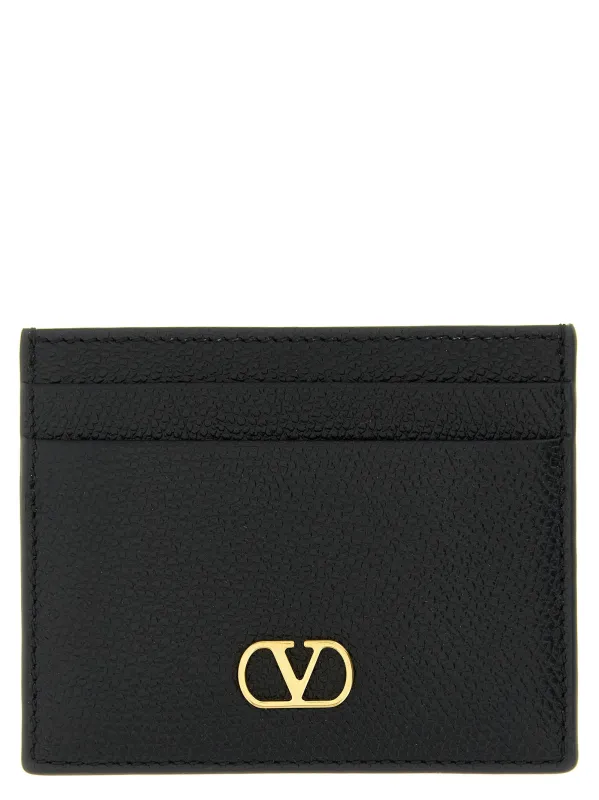 Valentino Garavani Vlogo Signature Cardholder Wallets And Card Holders Black sold by Wanan Luxury