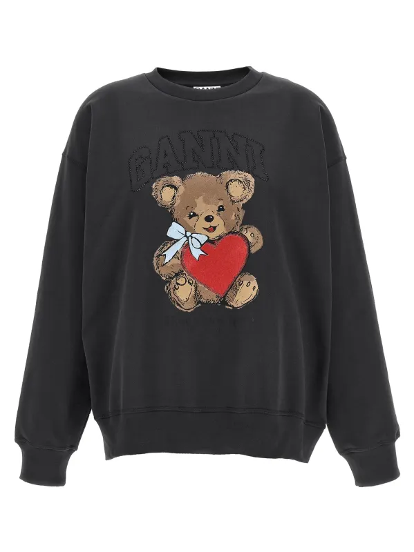 Orso Sweatshirt Black made by Ganni