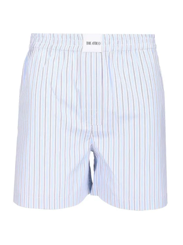 Cotton Shorts Trousers Light Blue made by The Attico
