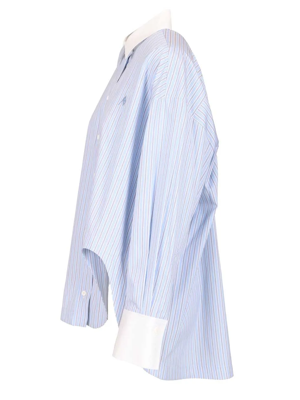 Striped Cotton Shirt Shirts Light Blue sold by Wanan Luxury product image thumbnail 3