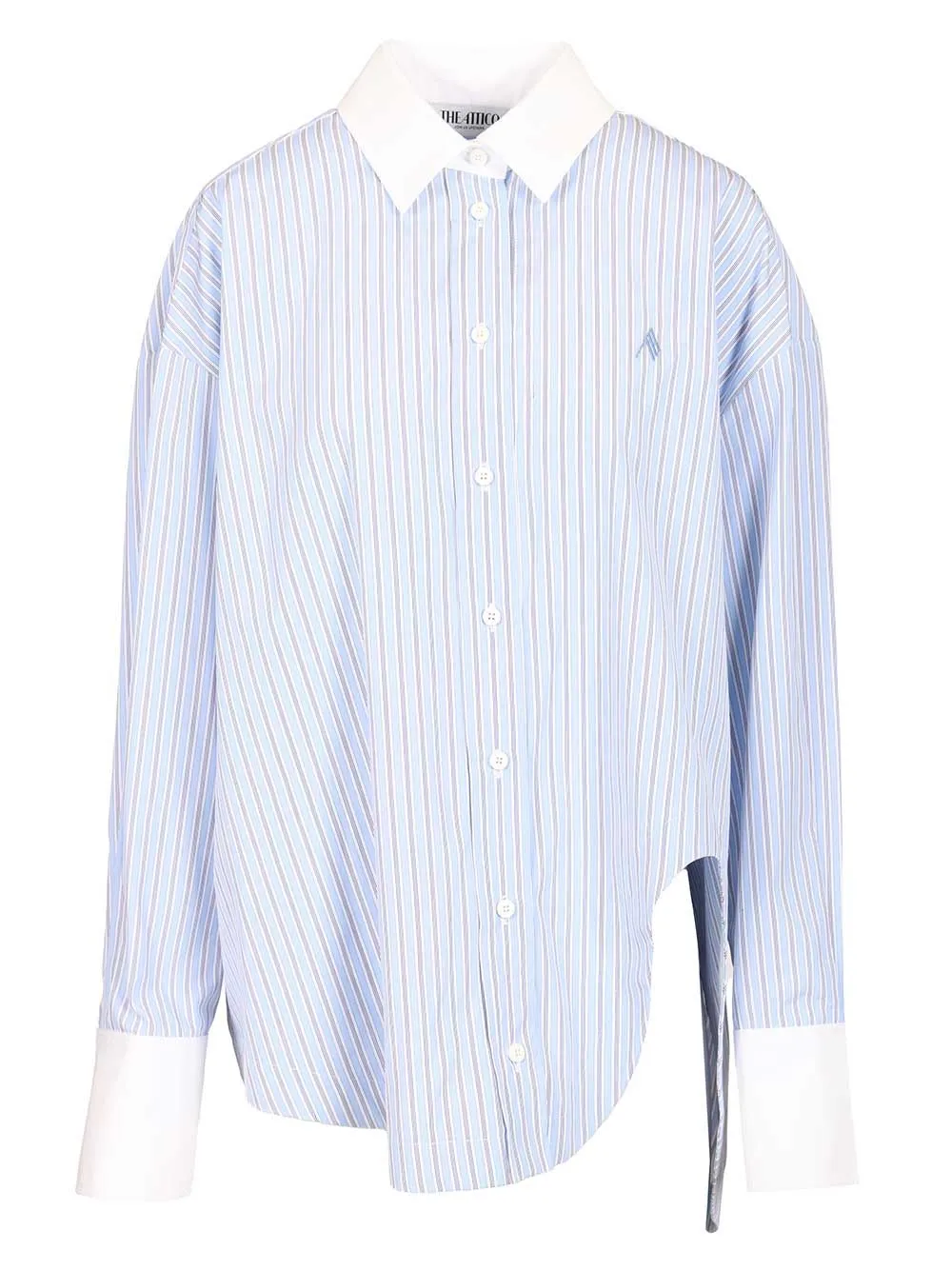 Striped Cotton Shirt Shirts Light Blue sold by Wanan Luxury